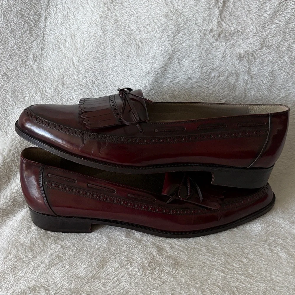 Bally Man’s Burgundy Manchester Kiltie Tassel Loafers